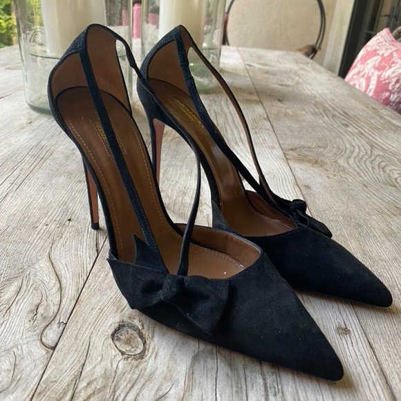 aquazzura black heels